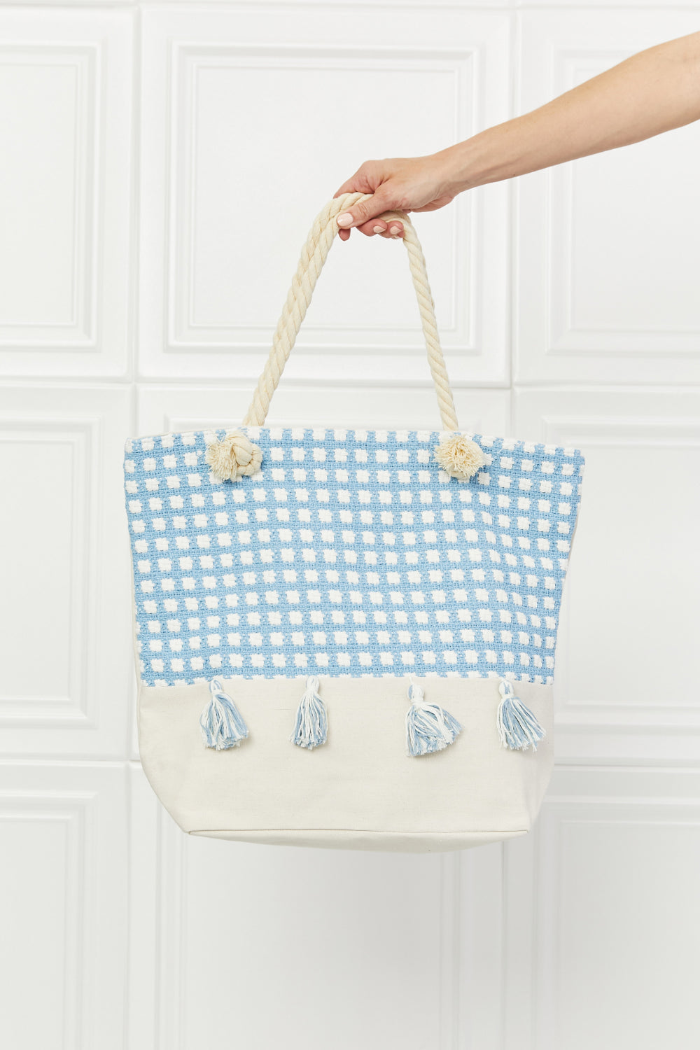 Justin Taylor Picnic Date Tassel Tote Bag Tote Bag Trendsi   