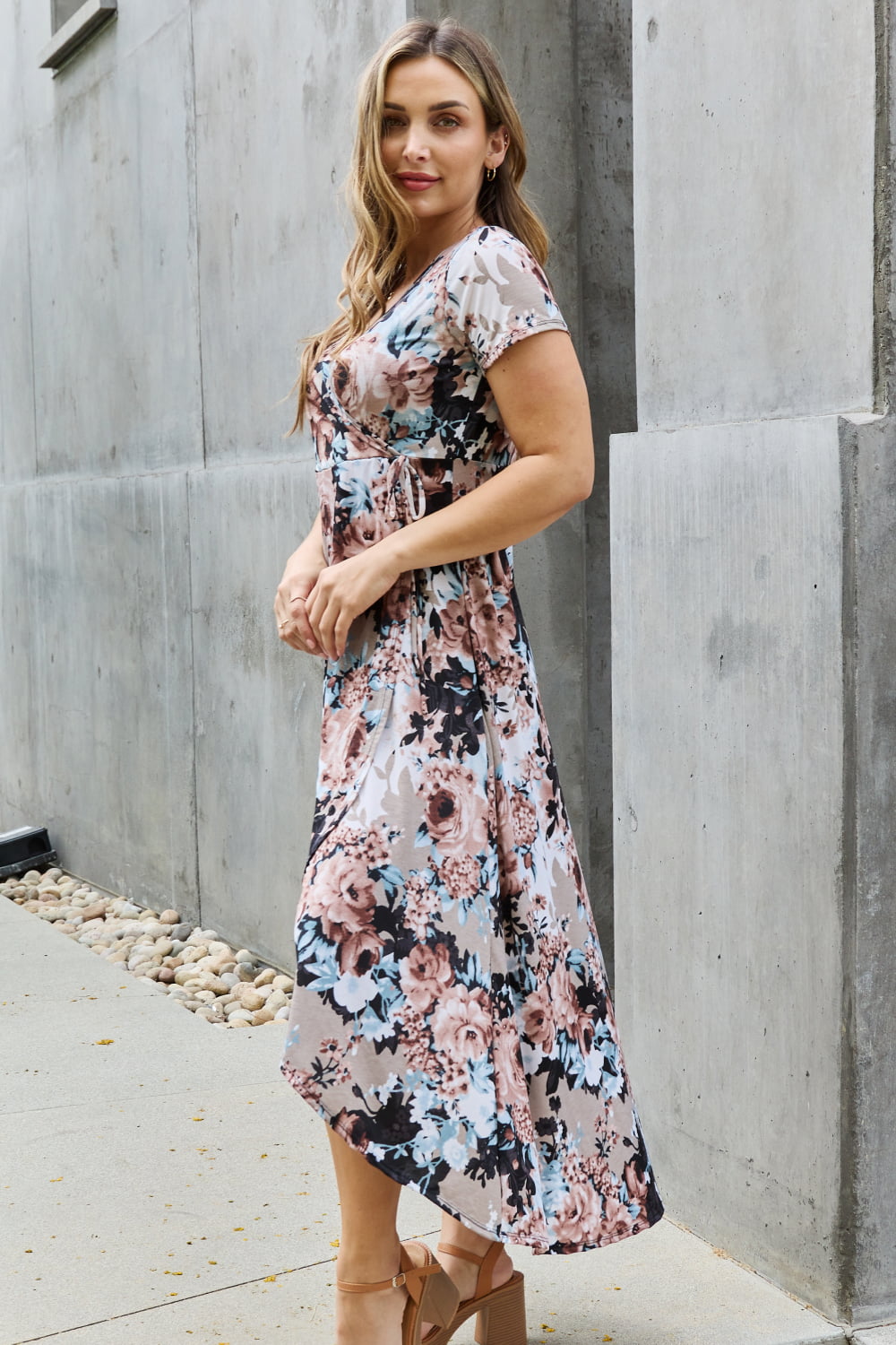 Heimish Give Me Roses Full Size Floral Maxi Wrap Dress - NeoKira Unlimited