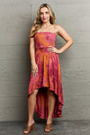 Ninexis In The Mix Sleeveless High Low Tie Dye Dress High-Low Hem Dress Trendsi   