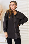 Heimish Cozy Girl Full Size Button Down Shacket Shacket Trendsi   