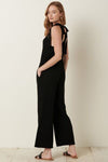 Mittoshop Rib Knit V-Neck Cross Back Jumpsuit Jumpsuits Trendsi   