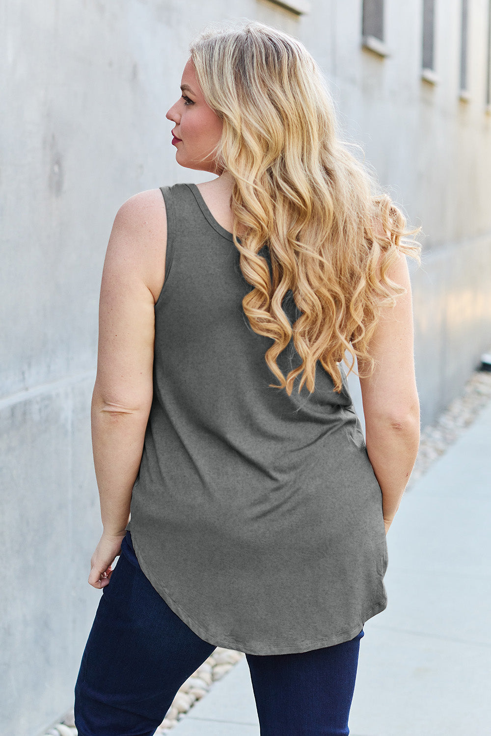 Basic Bae Full Size Round Neck Tank - NeoKira Unlimited