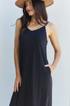 Ninexis Good Energy Full Size Cami Side Slit Maxi Dress in Black Maxi Dress Trendsi   