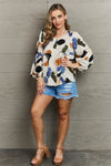 Hailey & Co Wishful Thinking Multi Colored Printed Blouse Top Trendsi   