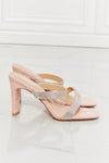 MMShoes Leave A Little Sparkle Rhinestone Block Heel Sandal in Pink  Trendsi   