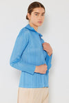 Marina West Swim Pleated Hood Jacket with 2 Way Zipper Jacket Trendsi   