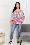 Sew In Love Full Size Fresh Take  Floral Cold-Shoulder Top Top Trendsi   