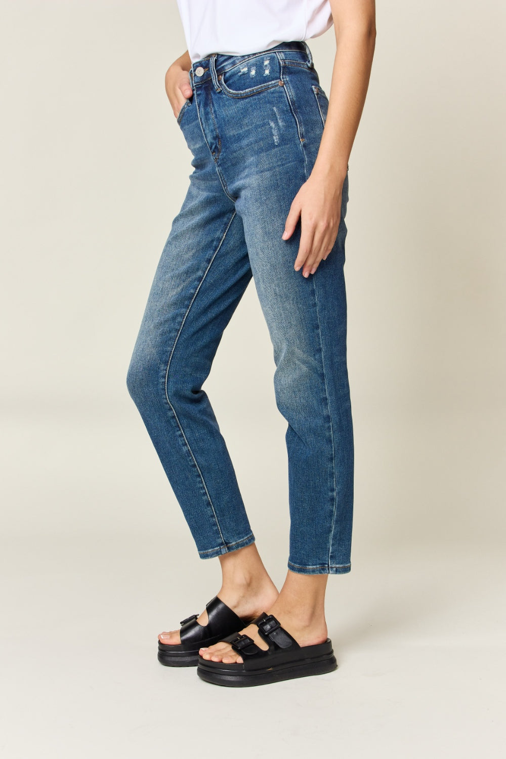 Judy Blue Full Size Tummy Control High Waist Slim Jeans - NeoKira Unlimited