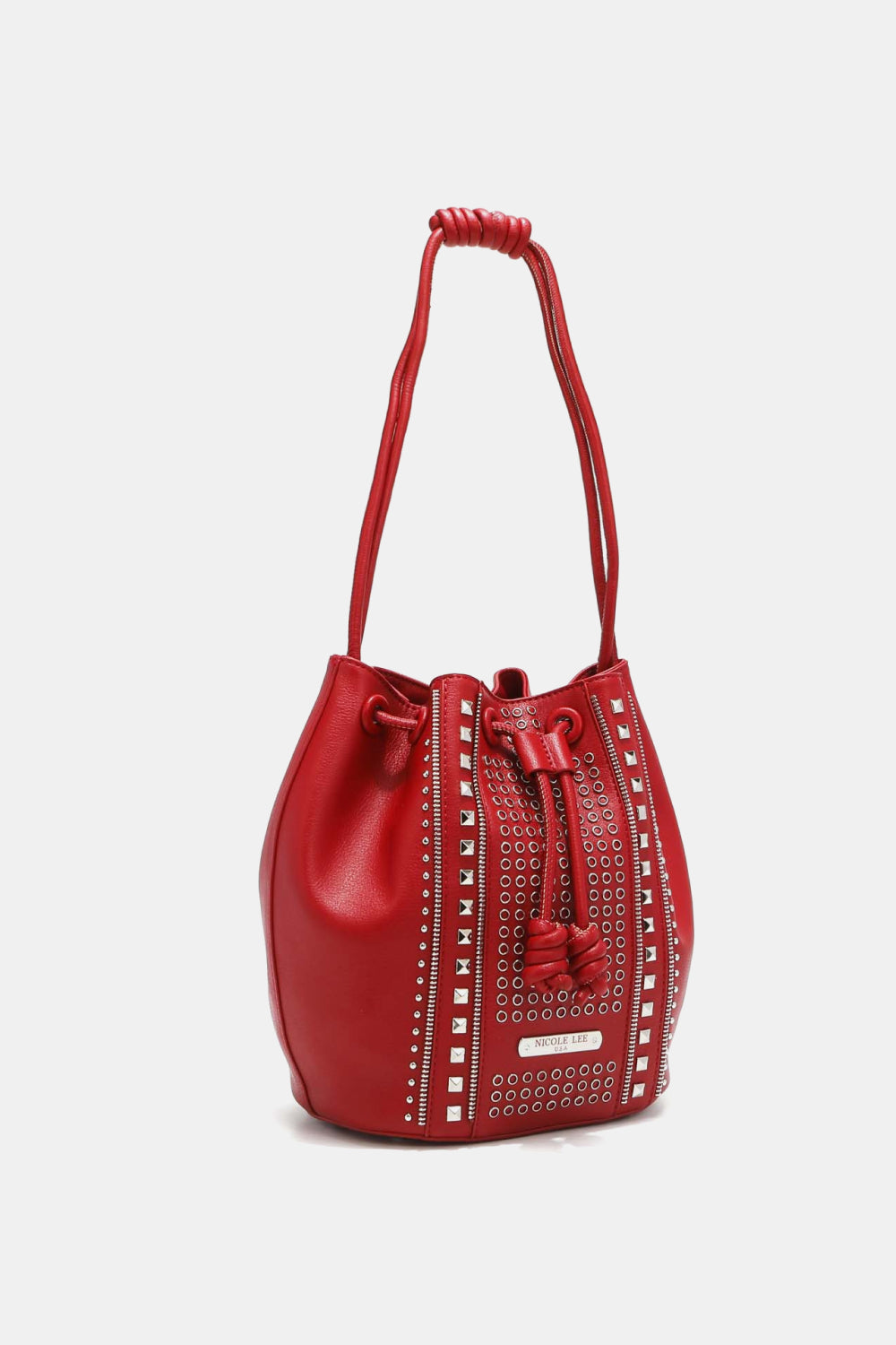 Nicole Lee USA Amy Studded Bucket Bag Handbag Trendsi   