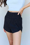 Ninexis Stay Active High Waistband Active Shorts in Black Active Shorts Trendsi   