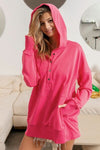 BiBi Half Snap Thumbhole Long Sleeve Hoodie Hoodie Trendsi   