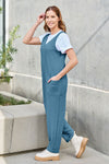 Double Take Full Size Sleeveless Straight Jumpsuit Jumpsuits Trendsi   