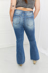 RISEN Full Size Iris High Waisted Flare Jeans Jeans Trendsi   
