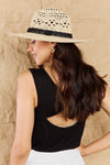 Fame Fight Through It Lace Detail Straw Braided Fashion Sun Hat Straw Hats Trendsi Ivory One Size 