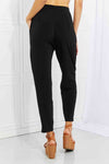 Zenana Pleated High Waist Pants with Side Pockets Pants Trendsi   