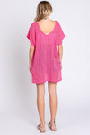 GeeGee Short Sleeve Side Slit Knit Cover Up Dress Cover Up Trendsi   