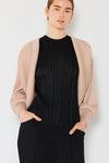 Marina West Swim Rib Pleated Puff Sleeve Bolero Cardigan Cardigan Trendsi   