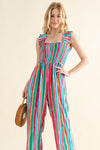 And The Why Full Size Striped Smocked Sleeveless Jumpsuit Jumpsuits Trendsi   