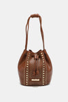 Nicole Lee USA Amy Studded Bucket Bag Handbag Trendsi Brown One Size 