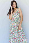 Doublju In The Garden Ruffle Floral Maxi Dress in Natural Rose Maxi Dress Trendsi   