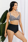 Marina West Swim Take A Dip Twist High-Rise Bikini in Leopard Bikini Trendsi Leopard S 