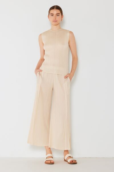 Marina West Swim Pleated Wide-Leg Pants with Side Pleat Detail  Trendsi   