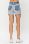 Judy Blue Full Size Color Block Denim Shorts Denim Shorts Trendsi   