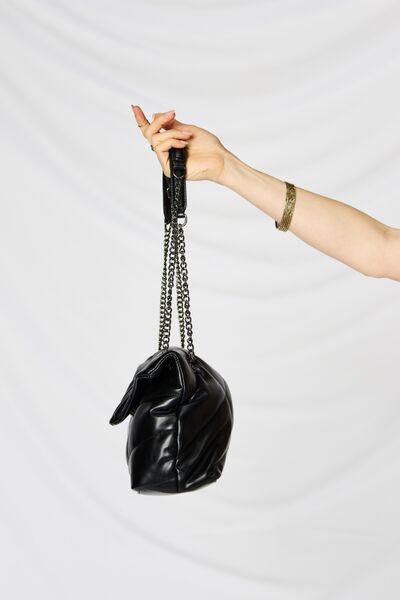 SHOMICO PU Leather Chain Handbag Handbag Trendsi   