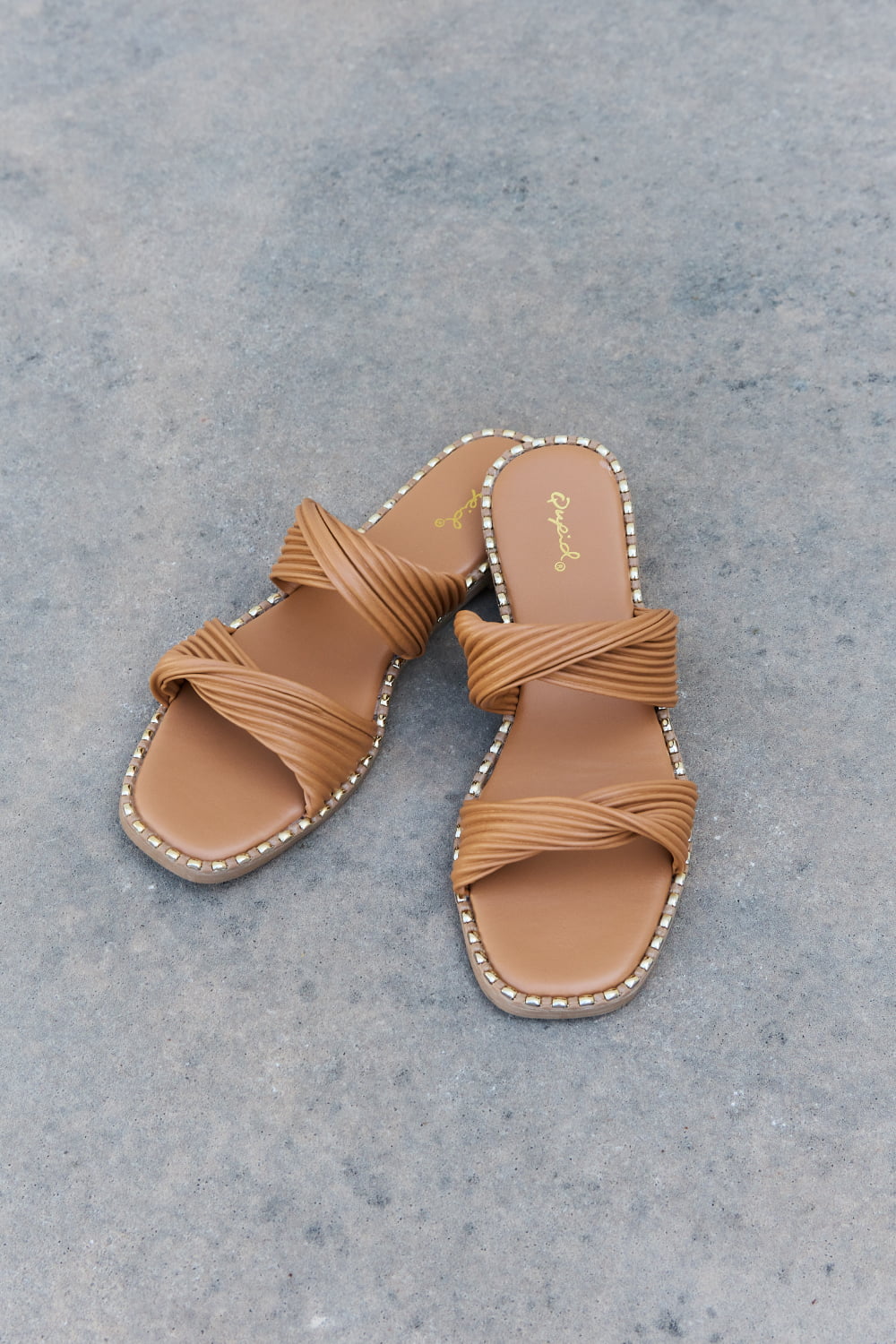 Qupid Summertime Fine Double Strap Twist Sandals - NeoKira Unlimited