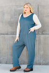 Double Take Full Size Sleeveless Straight Jumpsuit Jumpsuits Trendsi   