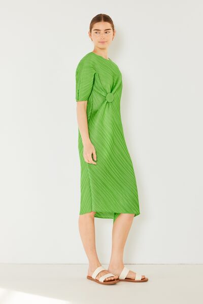 Marina West Swim Pleated Dolman Sleeve Dress Midi Dress Trendsi   