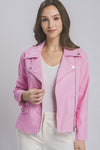 LOVE TREE Collared Neck Zip Up Jacket Jacket Trendsi   