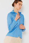 Marina West Swim Pleated Hood Jacket with 2 Way Zipper Jacket Trendsi   