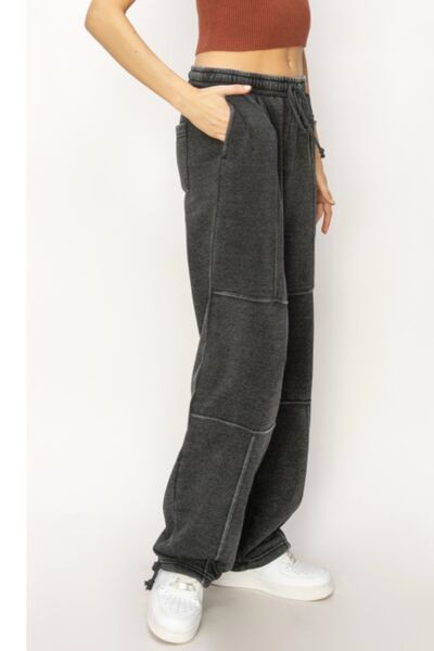 HYFVE Stitched Design Drawstring Sweatpants Pants Trendsi   