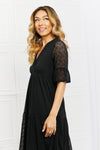 P & Rose Lovely Lace Full Size Tiered Dress Midi Dress Trendsi   