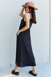 Ninexis Good Energy Full Size Cami Side Slit Maxi Dress in Black Maxi Dress Trendsi   