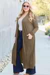 Basic Bae Full Size Open Front Long Sleeve Cover Up Cover Up Trendsi   