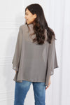 Melody Just Breathe Full Size Chiffon Kimono in Grey Kimono Trendsi   