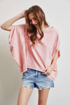 HEYSON Full Size Garment-Dyed Boat Neck Oversized Top  Trendsi   