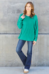 Double Take Full Size Round Neck Long Sleeve T-Shirt Top Trendsi   