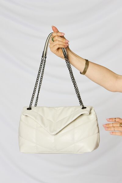 SHOMICO PU Leather Chain Handbag Handbag Trendsi   