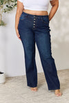 Kancan Full Size Mid Rise Flare Jeans Jeans Trendsi   