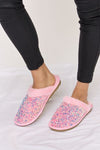 Forever Link Sequin Plush Round Toe Slippers Slippers Trendsi   