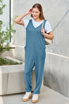 Double Take Full Size Sleeveless Straight Jumpsuit Jumpsuits Trendsi   