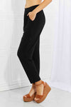 Zenana Pleated High Waist Pants with Side Pockets Pants Trendsi   