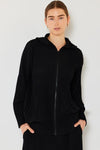 Marina West Swim Pleated Unisex Plisse Jacket with 2 Way Zipper Jacket Trendsi Black S 