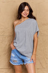 Ninexis in My Groove One Shoulder Loose Top Top Trendsi   