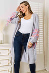 Woven Right Fringe Sleeve Dropped Shoulder Cardigan Cardigan Trendsi   