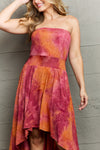 Ninexis In The Mix Sleeveless High Low Tie Dye Dress High-Low Hem Dress Trendsi   