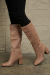 East Lion Corp Block Heel Knee High Boots Boots Trendsi   